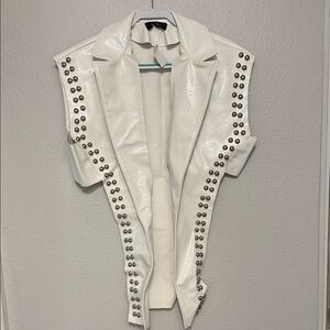 White Studded Women's Vest